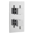 Nuie Twin Thermostatic Shower Valve With Diverter – 215mm High – Chrome