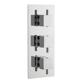 Nuie Triple Thermostatic Shower Valve With Diverter – Chrome