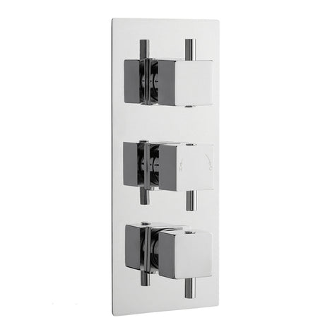 Nuie Triple Thermostatic Shower Valve With Diverter – Chrome