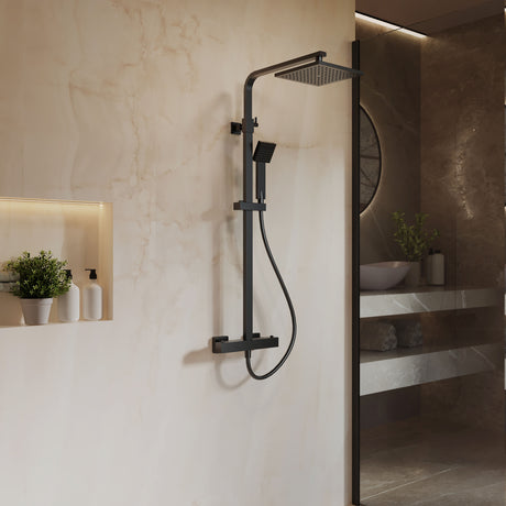 Nuie Thermostatic Bar Dual Shower Valve Shower Kit