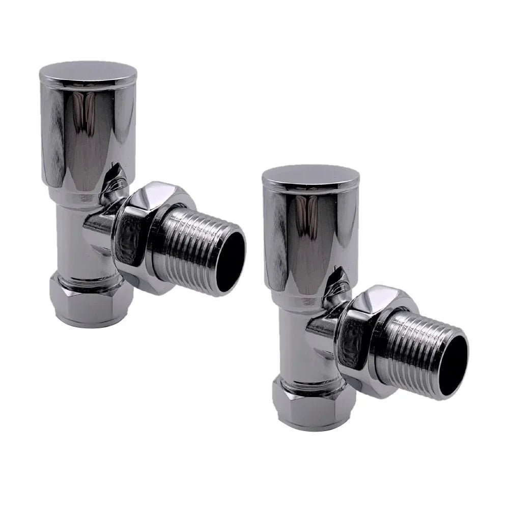Kartell K-VIT Radiator Valve Angled 15mm (Pair) in Chrome