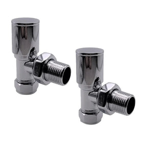 Kartell K-VIT Radiator Valve Angled 15mm (Pair) in Chrome
