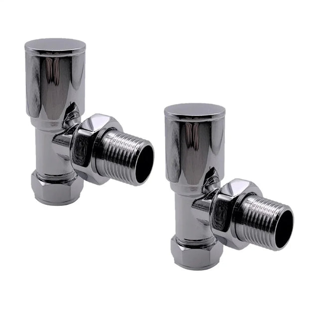Kartell K-VIT Radiator Valve Angled 15mm (Pair) in Chrome