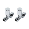 Kartell K-VIT Modern Manual Radiator Valves in chrome – Straight