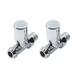 Kartell K-VIT Modern Manual Radiator Valves in chrome – Straight