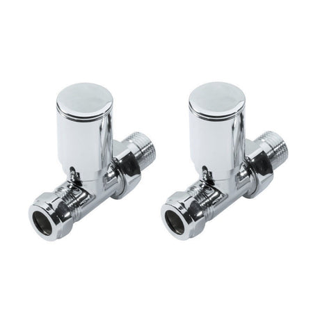 Kartell K-VIT Modern Manual Radiator Valves in chrome – Straight