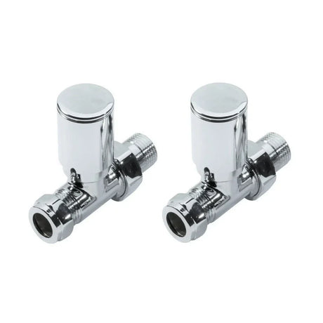 Kartell K-VIT Radiator Valve Straight 15mm (Pair) Chrome