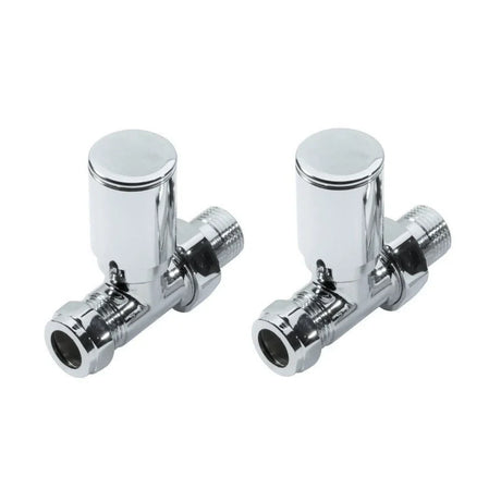 Kartell K-VIT Radiator Valve Straight 15mm (Pair) Chrome