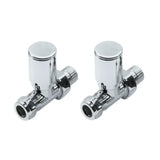 Kartell K-VIT Radiator Valve Straight 15mm (Pair) Chrome