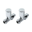 Kartell K-VIT Radiator Valve Straight 15mm (Pair) in Chrome