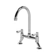 Nuie Bridge 2 Tap Hole Mixer Kitchen Tap Lever Handles – Chrome, photo 2