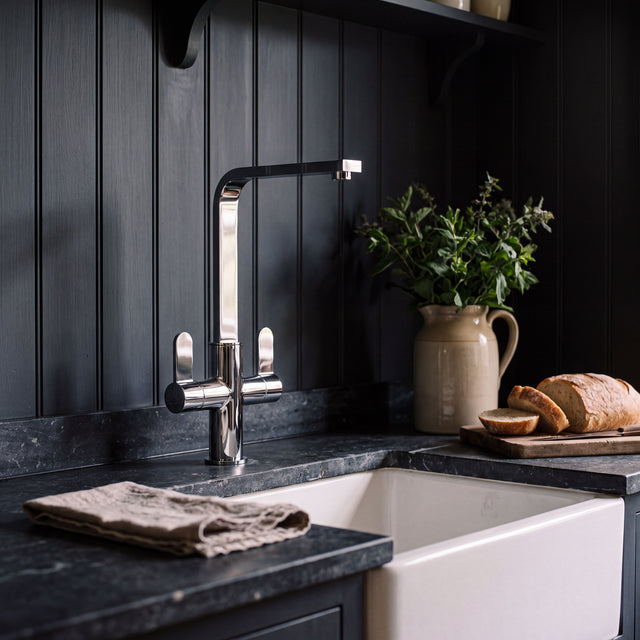 Nuie Churni Square Kitchen Mono Basin Mixer – Chrome, Matt Black, Brushed Nickel or Brushed Brass