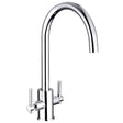 Nuie Charnel Two Handle Sink Mixer Tap – Chrome