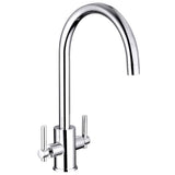 Nuie Charnel Two Handle Sink Mixer Tap – Chrome