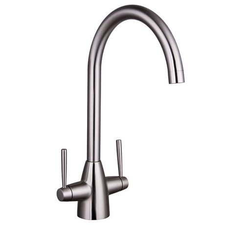 Nuie Two Handle Kitchen Mixer Tap – Brushed Gold, Chrome, Black or Brushed Nickel, photo 4