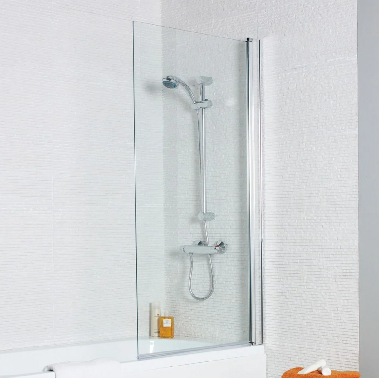 Kartell K-VIT Koncept Straight Bath Screen with Square Edge 1400x780mm (KONSSS)