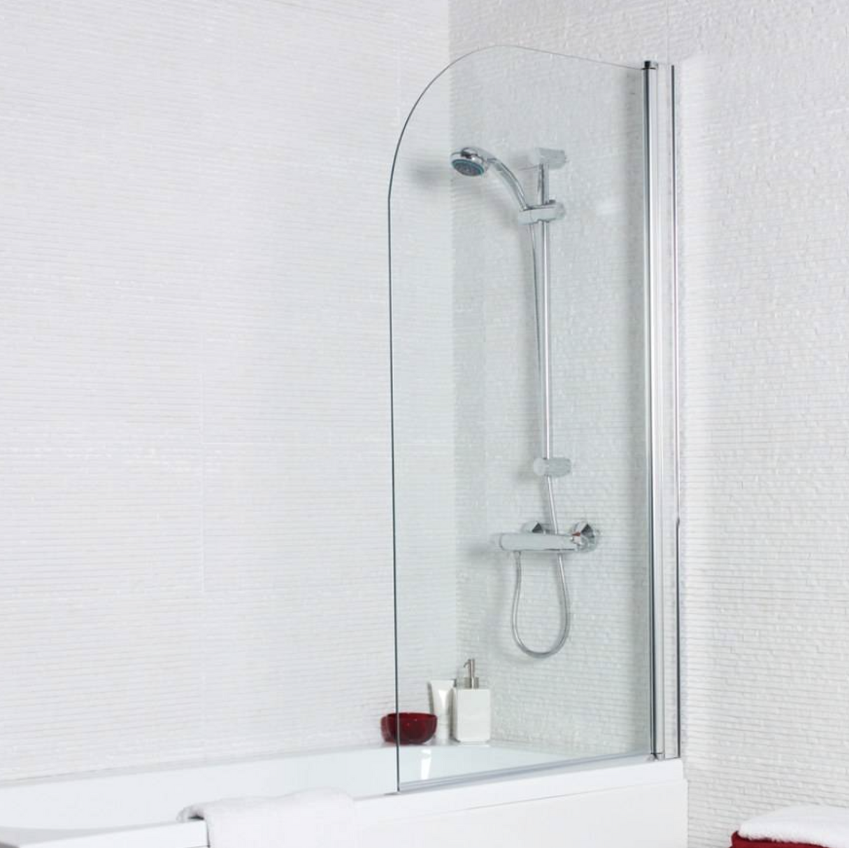 Kartell K-VIT Koncept Straight Bath Screen with Radius Edge 1400x780mm (KONSS)
