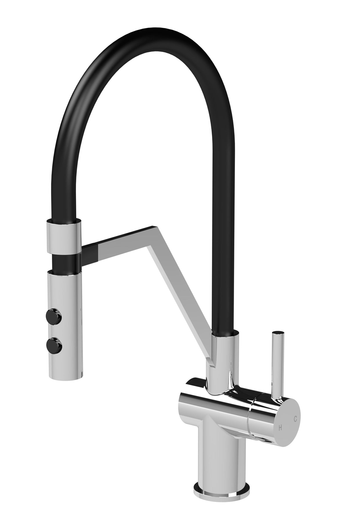 Nuie Ravi Mono Basin Single Lever Round Basin Tap & Magnetic Rinser – Chrome, Matt Black, Brushed Nickel or Brushed Brass
