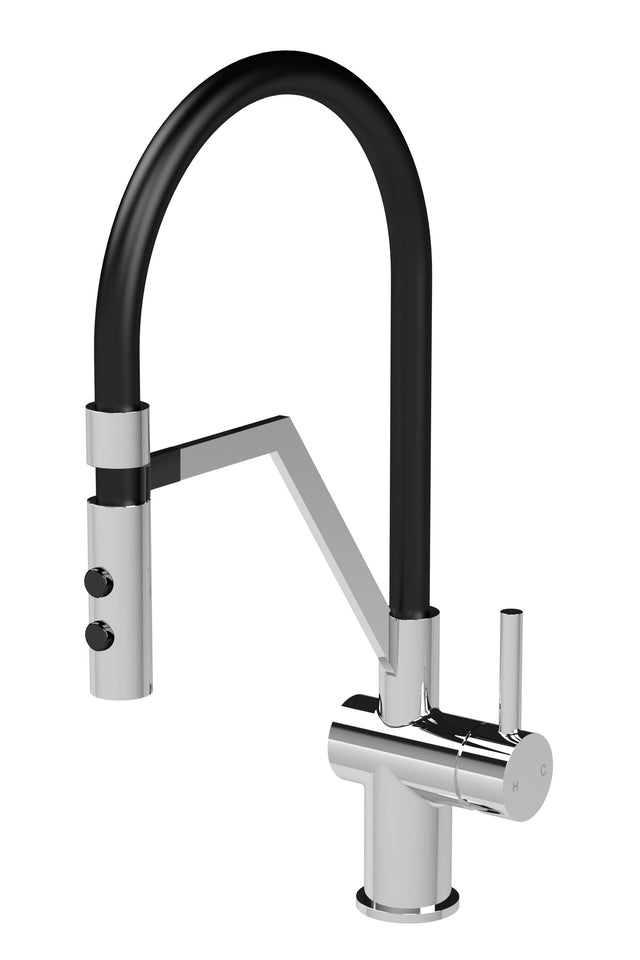 Nuie Ravi Mono Basin Single Lever Round Basin Tap & Magnetic Rinser – Chrome, Matt Black, Brushed Nickel or Brushed Brass