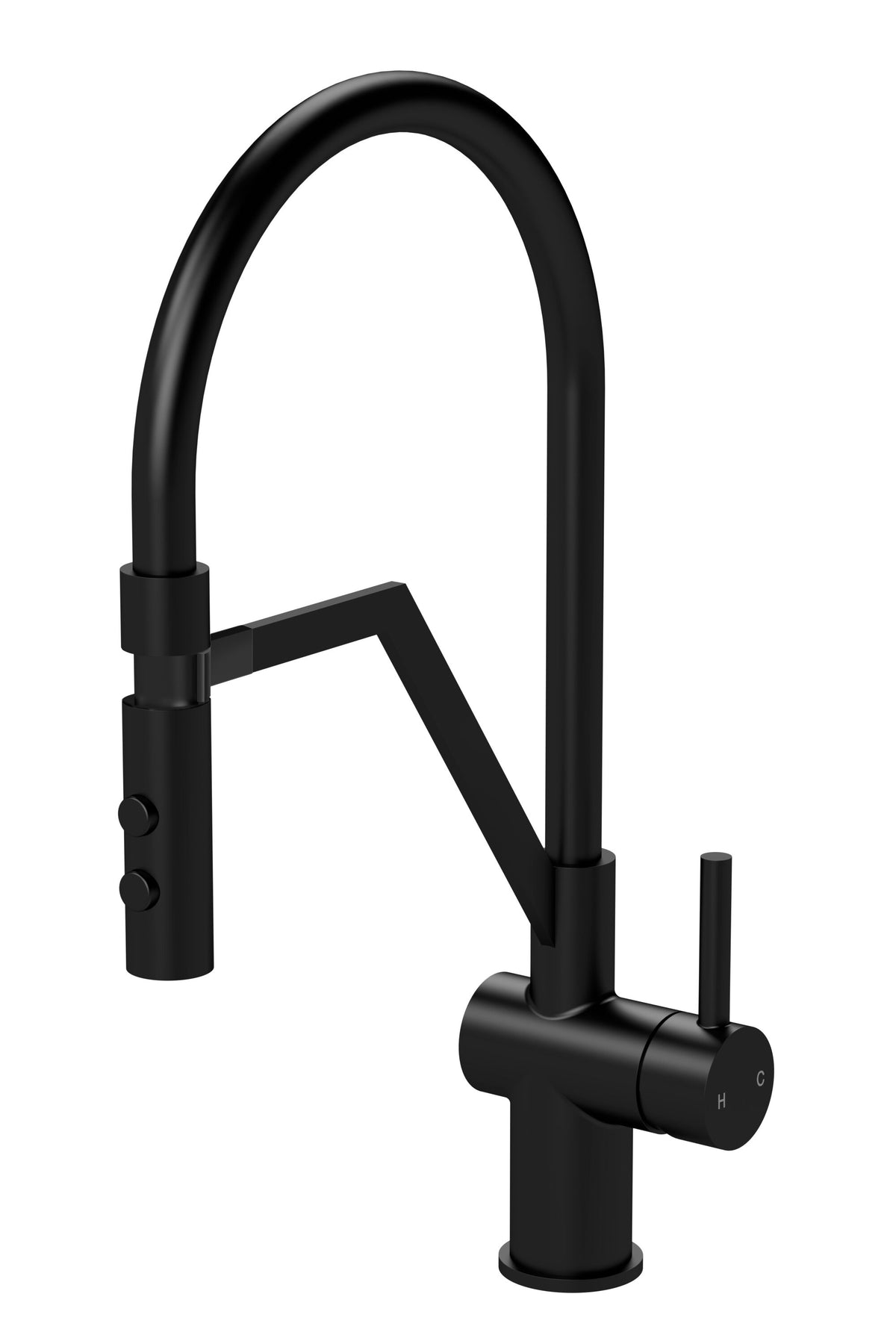 Nuie Ravi Mono Basin Single Lever Round Basin Tap & Magnetic Rinser – Chrome, Matt Black, Brushed Nickel or Brushed Brass, photo 2