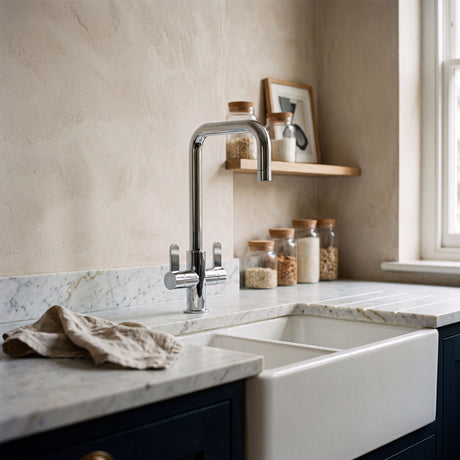Nuie Kosi Twin Kitchen Mono Basin Mixer – Chrome, Matt Black, Brushed Nickel or Brushed Brass
