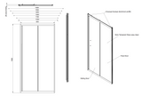 Kartell KV8 1100mm Sliding Shower Door  (EIGHT1100SD)