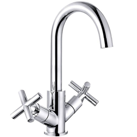 Nuie Yareth Cross Handle Sink Mixer Tap – Chrome