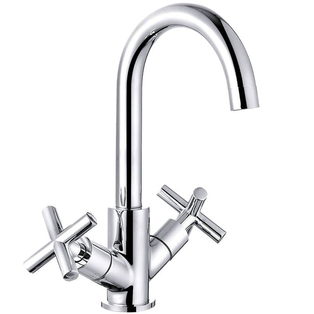 Nuie Yareth Cross Handle Sink Mixer Tap – Chrome