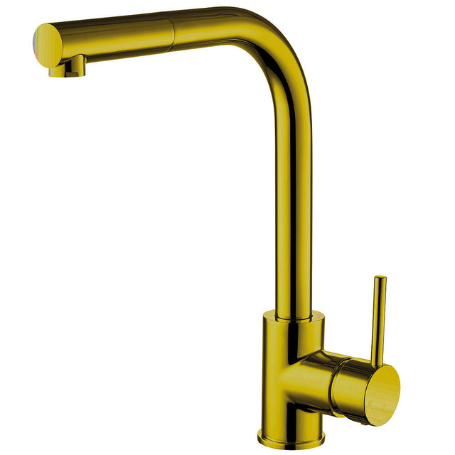 Nuie Zansar Pull Out Single Lever Sink Mixer Tap – Brushed Gold, Chrome, Black or Brushed Nickel