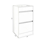 Kartell K-VIT City 500mm Floor Standing Unit With Ceramic Basin - Storm Grey Gloss (FUR706CI-FUR063PU)