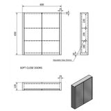 Kartell K-VIT Purity 600mm Mirror Cabinet - White Gloss (FUR110PU)
