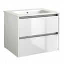 Kartell K-VIT City 600mm Wall Mounted Unit with Ceramic Basin (FUR718CI)