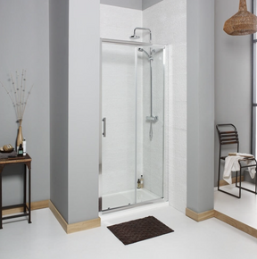 Kartell K-VIT KV6 sliding shower door in chrome