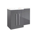 Kartell K-VIT Matrix 2 Door L-Shaped Furniture Pack 1100mm, Left Hand - Storm Grey Gloss