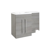 Kartell K-VIT Matrix 2 Door L-Shaped Furniture Pack 1100mm, Left Hand - Silver Oak