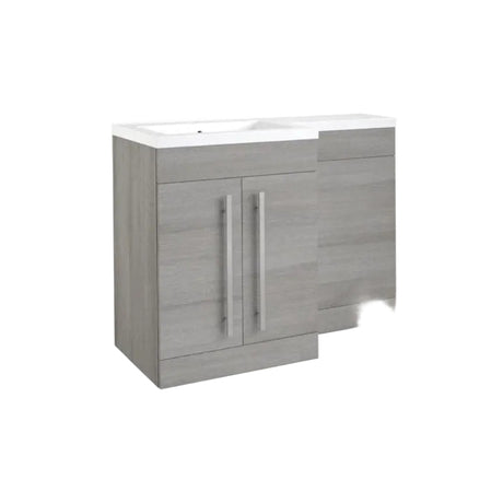 Kartell K-VIT Matrix 2 Door L-Shaped Furniture Pack 1100mm, Left Hand - Silver Oak