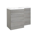 Kartell K-VIT Matrix 2 Drawer L-Shaped Furniture Pack 1100mm, Left Hand - Silver Oak