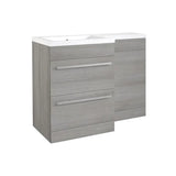 Kartell K-VIT Matrix 2 Drawer L-Shaped Furniture Pack 1100mm, Left Hand - Silver Oak