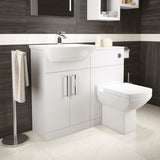 Kartell K-VIT Pure 550mm Cabinet with 1 Tap Hole Basin- White (POT268PU-IMP550VU-HAN008 x2)