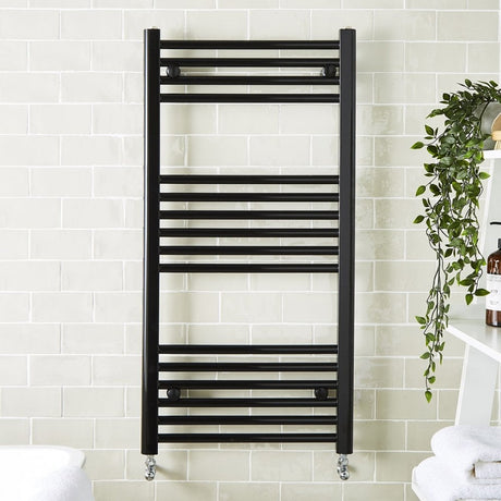 Kartell K-VIT Straight Black Heated Towel Rail