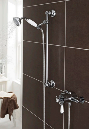 Kartell K-VIT Klassique Option 4 Thermostatic Exposed Shower with Adjustable Slide Rail Kit