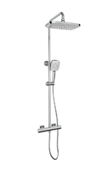 Kartell K-VIT Kolt  Option 1 Thermostatic Bar Shower With Overhead Drencher and Sliding Handset- Chrome  (SHO300KCP)