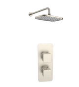 Kartell K-VIT Kolt Option 3 Thermostatic Concealed Shower with Fixed Overhead Drencher – Brushed Nickel (SHO333KBN-SHO335KBN)