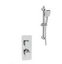 Kartell K-VIT Kolt Option 4 concealed thermostatic shower with adjustable slide rail kit in Chrome