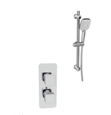 Kartell K-VIT Kolt Option 4 Thermostatic Concealed Shower with Adjustable Slide Rail Kit- Chrome (SHO303KCP-SHO302KCP-SHO092OE)