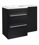 Kartell K-VIT Matrix 1100mm 2 Drawer L-Shaped Furniture Pack - Cistern Included