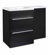 Kartell K-VIT Matrix 1100mm 2 Drawer L-Shaped Furniture Pack - Cistern Included