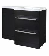 Kartell K-VIT Matrix 1100mm 2 Drawer L-Shaped Furniture Pack - Cistern Included