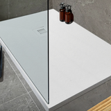 Kartell K-VIT Naturals Stone Effect Rectangle Shower Tray – White (STOR1207WT)