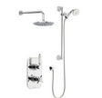 Kartell K-VIT Klassique Option 3 Thermostatic Shower with Slide Rail Kit and Overhead Drencher